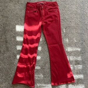 American Eagle super stretch boho artist flare low rise jeans